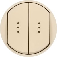 Лицевая панель для выключателя двойного с индикацией слоновая кость Celiane Legrand 066211